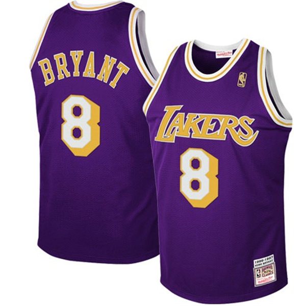 Men's  Kobe Bryant Purple Authentic Hardwood Classics Jersey